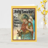 Carte St. Florian avec seau (Fumée; M 019) (Fleur jaune)