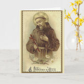 Carte St Francis du saint patron d'Assisi des animaux (Fleur jaune)