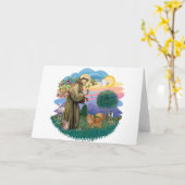 Carte St Francis (ff) - Chat Persan rouge (Fleur jaune)