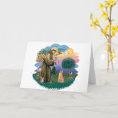 Carte St Francis (ff) - Orange Tabby cat (Fleur jaune)