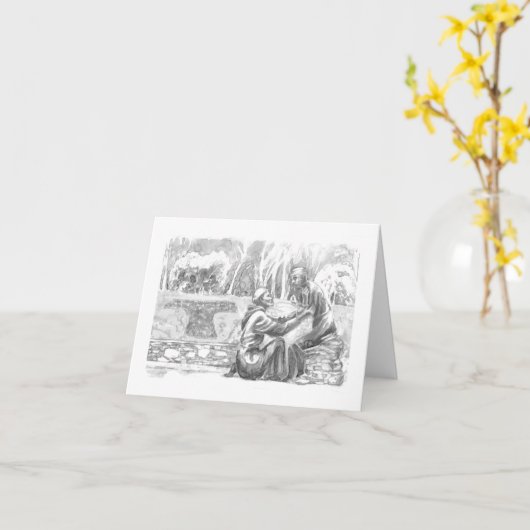 Carte St. François et le Lépreux (Fleur jaune)