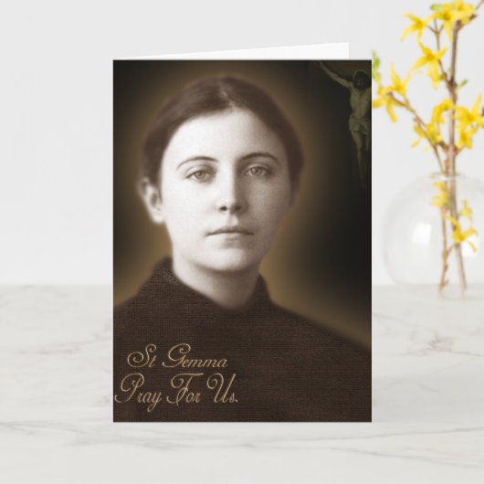 Carte St Gemma Galgani, (Fleur jaune)