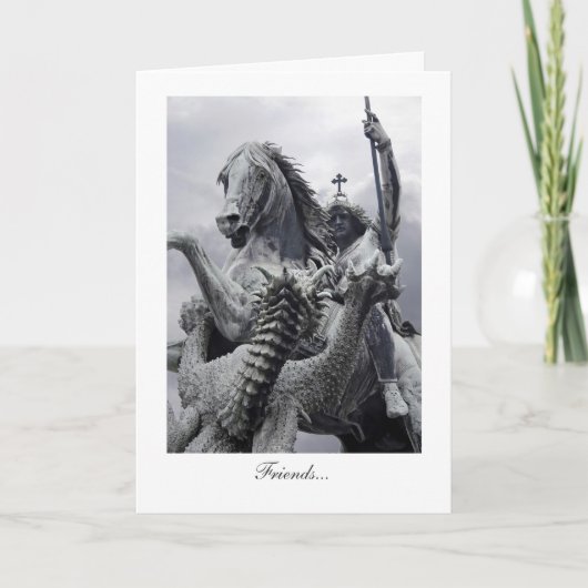 Carte St George assoit le dragon - Amis (Devant)