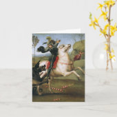 Carte St. George Combattre Dragon Raphael Art (Fleur jaune)