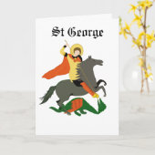 Carte St George et le dragon editable (Fleur jaune)