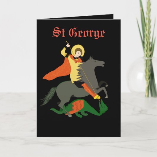 Carte St George et le dragon editable (Devant)