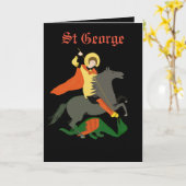 Carte St George et le dragon editable (Fleur jaune)