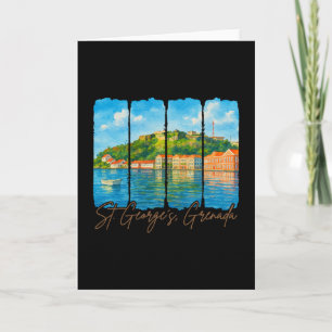 Carte St. George’s Grenada Voyage Voyage Coup de pinceau