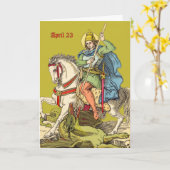 Carte St. George sur le cheval (BS 01) (Fleur jaune)