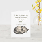 Carte St. Gertrude Of Nivelles Cat Quote Card  (Fleur jaune)