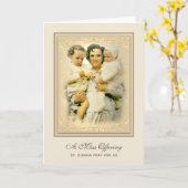 Carte St. Gianna Beretta Molla Messe Catholique Offre (Fleur jaune)