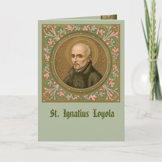 Carte St. Ignatius Loyola (BK 050) Salutation/note blanc (Devant)