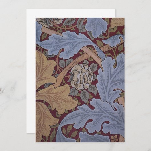Carte St. James Acanthus Leaf Motif par William Morris (Devant / Derrière)