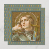Carte St. Jeanne d'Arc (JM 28) Salutation des Carrés bla (Devant / Derrière)