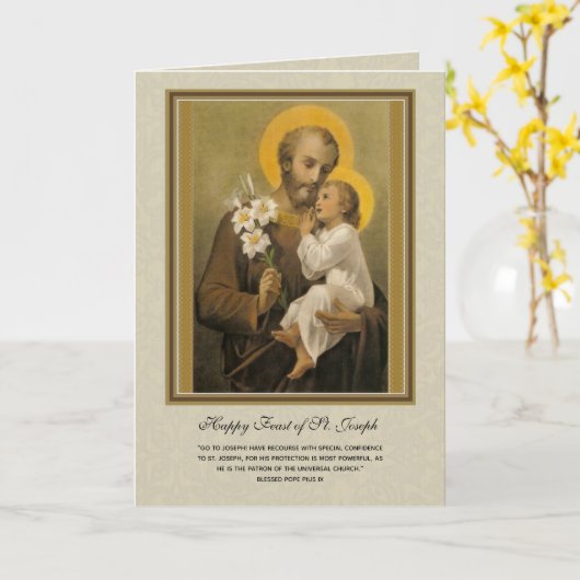 CARTE ST. JOSEPH (Fleur jaune)