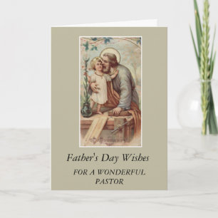 Carte St. Joseph & Enfant Jésus Fête des Pères PASTEUR
