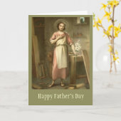 Carte St. Joseph FÊTE DES PÈRES Lys (Fleur jaune)