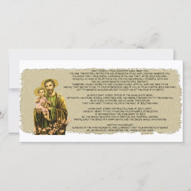 Carte St Joseph Novena (Devant)