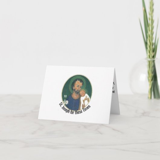 Carte St. Joseph pour ces temps (Devant)