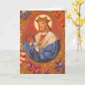 Carte St Louis IX le Roi (PM05) Salutation blanche (Fleur jaune)