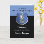 Carte St. Michael Blessings à New State Trooper (Fleur jaune)