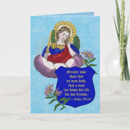 Carte St. Michael l'Archange (M 009) Condolence blanche (Devant)