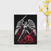 Carte St Michael The Archangel Defeats Satan Catholic  (Fleur jaune)