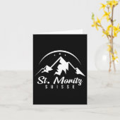 Carte St. Moritz Suisse Station de ski Ski Snowboard (Fleur jaune)