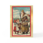 St Nicolas vintage avec Enfants Noël
