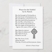 Carte St Patrick Bishop Prière Shamrock irlandaise (Dos)