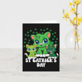 Carte St patrick Catricks Day Chats Green Saint Pattys (Fleur jaune)