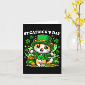 Carte St patrick Catricks Day Chats Saint Pattys Chat Lo (Fleur jaune)