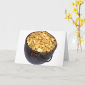 Carte St Patrick et - pot d'or (Fleur jaune)