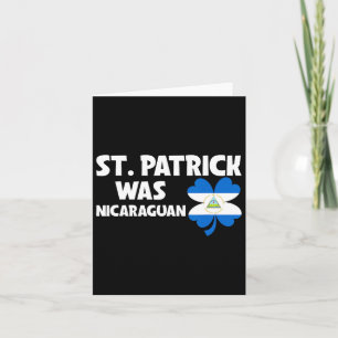 Carte St Patrick était drapeau nicaraguayen patriotique