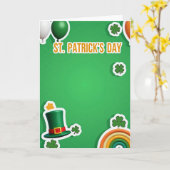Carte St Patrick Hexagone Vert (Fleur jaune)
