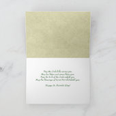 Carte St. Patrick Irish Blessing St. Patrick's Day Card (Intérieur)