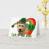 Carte St patrick irlandaise Wolfhound (Fleur jaune)