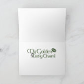 Carte St patrick - je charme chanceux - golden retriever (Intérieur)