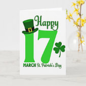 Carte St Patrick modèle Vert 17 (Fleur jaune)