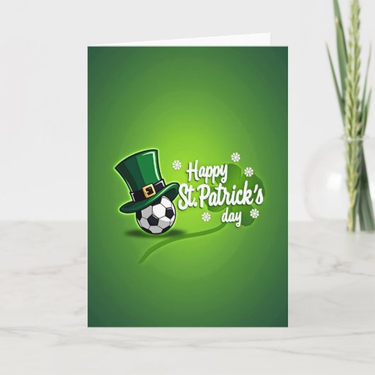 Carte St Patrick motif vert (Devant)
