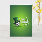Carte St Patrick motif vert (Fleur jaune)