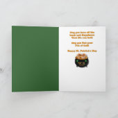 Carte St patrick - pot d'or - Bichon Frise (Intérieur)