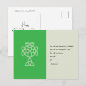 Carte St. Patrick’s Day Croix Celtique | Citation (Devant / Derrière)