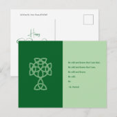 Carte St. Patrick’s Day Croix Celtique | Citation (Devant / Derrière)