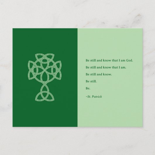Carte St. Patrick’s Day Croix Celtique | Citation (Devant)
