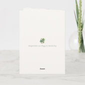 Carte St. Patrick’s Day Irish Luck Poetic Greeting Card (Dos)