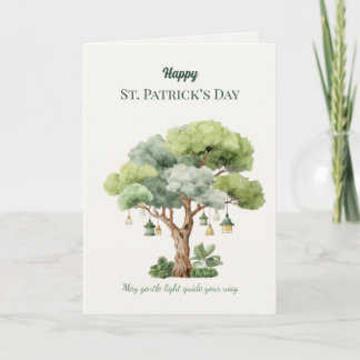 Carte St. Patrick’s Day Irish Tree Lantern Card 