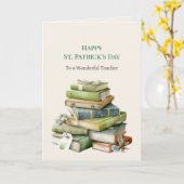 Carte St. Patrick’s Day Teacher Greeting Card (Fleur jaune)