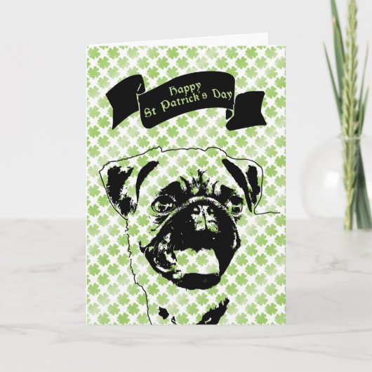 Carte St patrick - Silhouette Carlin (Devant)
