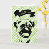 Carte St patrick - Silhouette Carlin (Fleur jaune)